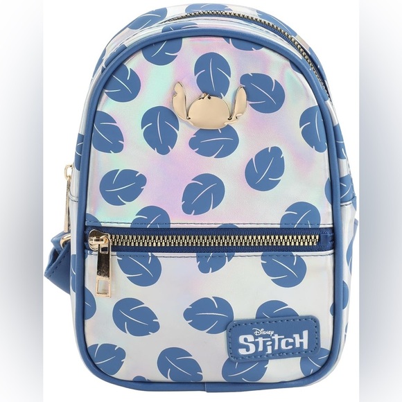 Disney Handbags - Lilo & Stitch Bioworld Leaves All Over Print Shiny Mini Sling Backpack NWT​